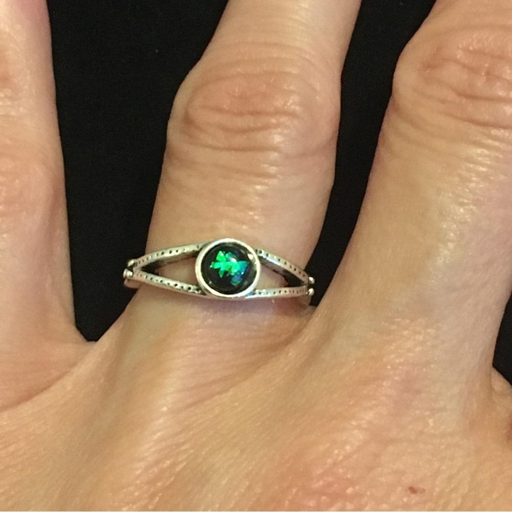 Mystical Green and Blue Sparkle Ring